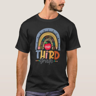 Camiseta Hola, De Tercer Grado, Lápiz Ruler Apple Y Amor