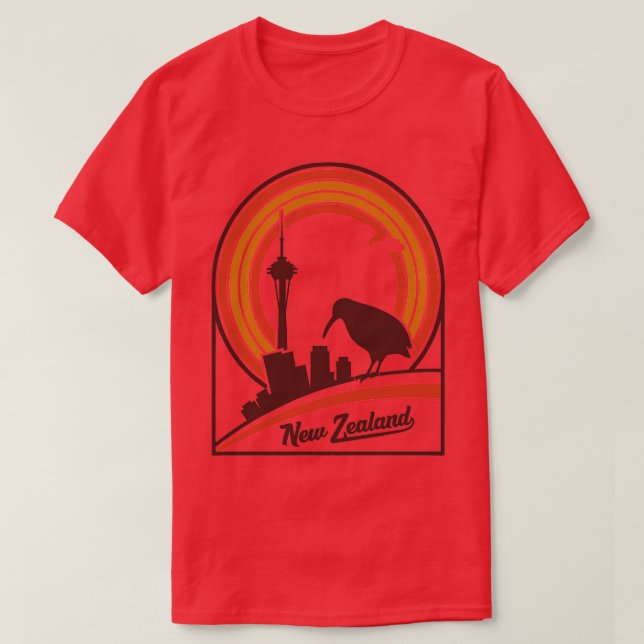 Camiseta hola desde Nueva Zelanda (Diseño del anverso)