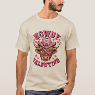 Camiseta Hola Día de San Valentín Vaca Coqueta Amor 