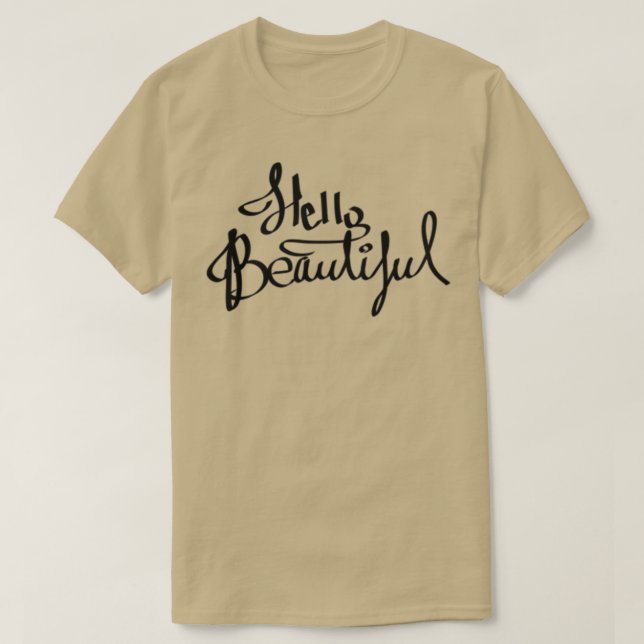 Camiseta Hola diseño hermoso (Diseño del anverso)