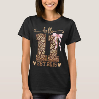 Camiseta Hola Eleven Est 2015 11 cumpleaños Coquette 11