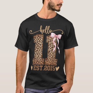 Camiseta Hola Eleven Est 2015 11 cumpleaños Coquette 11