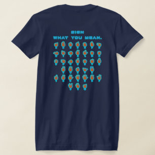 Camiseta Hola en lenguaje Rótulo