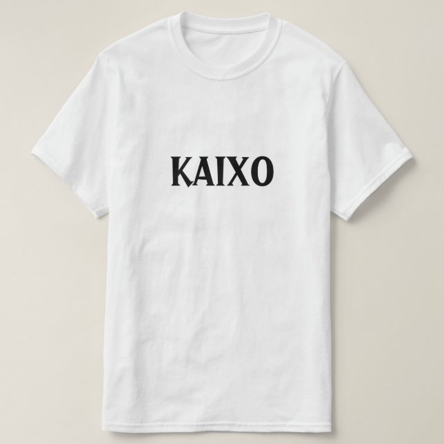 Camiseta Hola en vasco, Kaixo (Diseño del anverso)