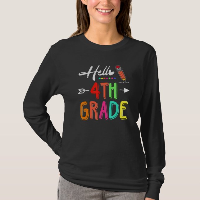Camiseta Hola Equipo de Cuarto Grado Cuarto Grado de Regres (Anverso)