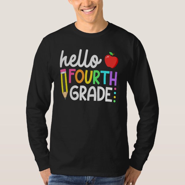 Camiseta Hola Equipo de Cuarto Grado Cuarto Grado De vuelta (Anverso)