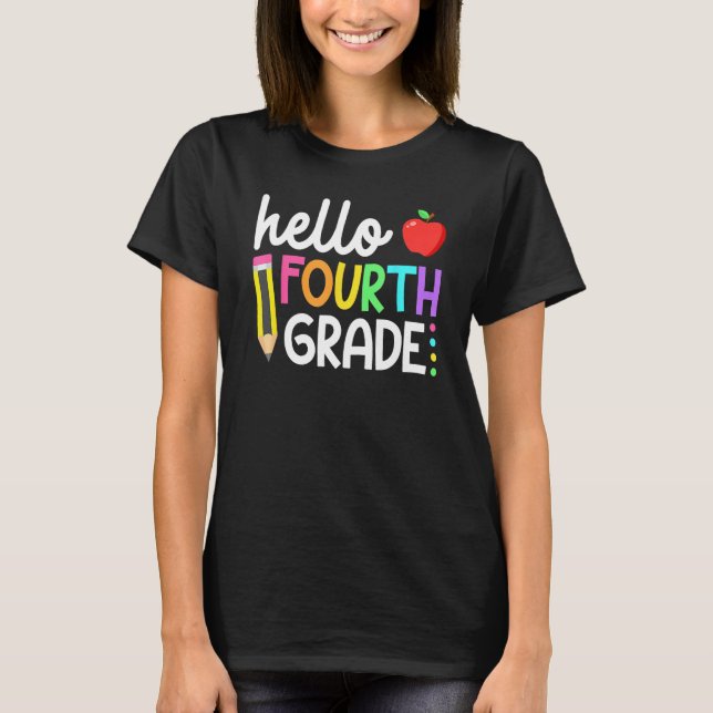 Camiseta Hola Equipo de Cuarto Grado Cuarto Grado De vuelta (Anverso)