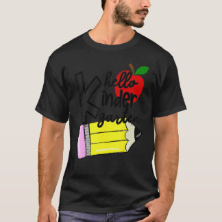 Camiseta Hola equipo de jardín de infantes vuelve a la escu