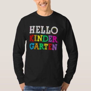 Camiseta Hola Equipo De Kinder Garten De Regreso A La Escue