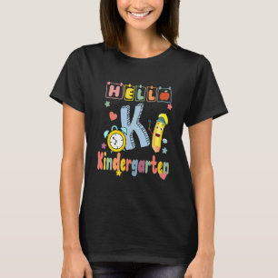 Camiseta Hola Equipo De Kinder Garten De Regreso A La Escue
