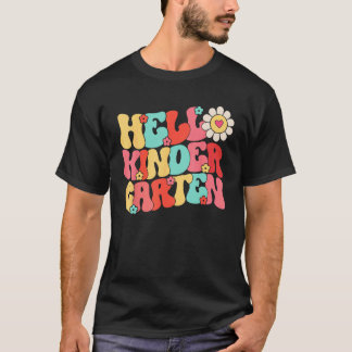 Camiseta Hola Equipo de Kinder Maestro de Kinder Niña espal