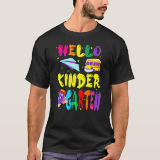 Camiseta Hola Equipo de Kinder Maestro de Kinder Niños de v