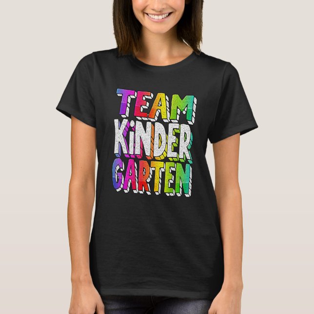 Camiseta Hola, Equipo De Kindergarten, Kinder, De Vuelta A  (Anverso)