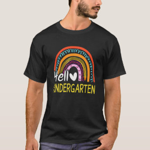 Camiseta Hola Equipo De Kindergarten, Kinder, De Vuelta A L
