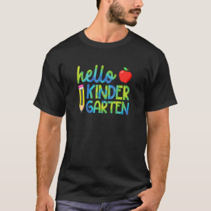 Camiseta Hola, Equipo De Kindergarten, Kinder, de vuelta al