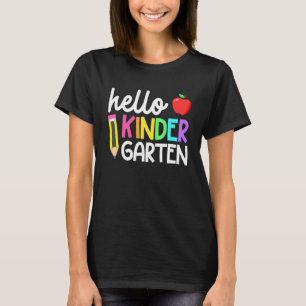 Camiseta Hola, Equipo De Kindergarten, Kinder, de vuelta al