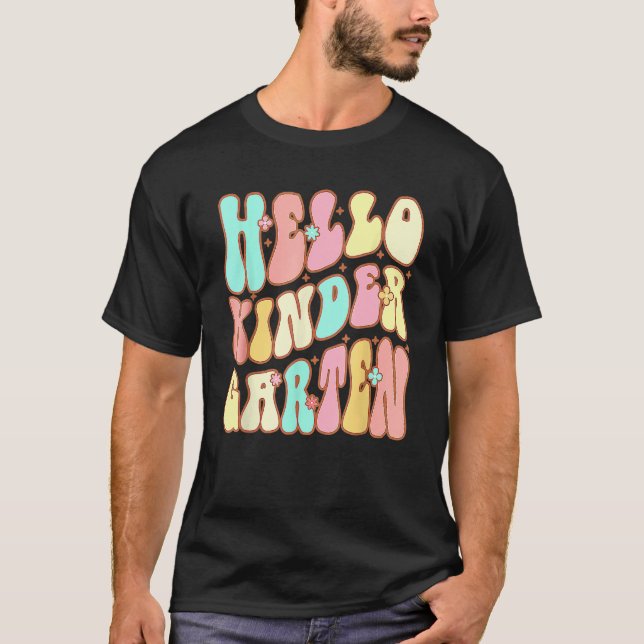 Camiseta Hola, Equipo De Kindergarten, Kinder, de vuelta al (Anverso)