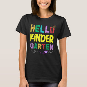 Camiseta Hola, equipo de kindergarten, Kinder, vuelve a la