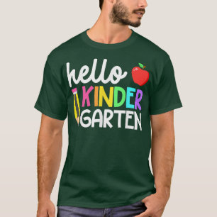 Camiseta Hola, equipo de kindergarten, Kinder, vuelve a la 