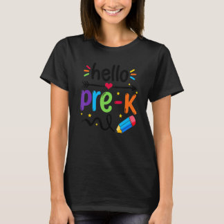 Camiseta Hola equipo de Pre K Prek de vuelta al colegio pro