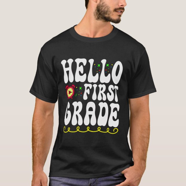 Camiseta Hola Equipo De Primer Grado 1er Grado De Vuelta A  (Anverso)