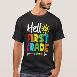 Camiseta Hola equipo de primer grado 1er grado de vuelta al