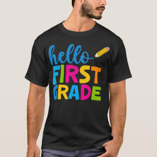 Camiseta Hola equipo de primer grado 1er grado de vuelta al
