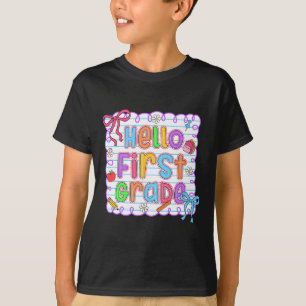 Camiseta Hola equipo de primer grado 1er grado de vuelta al