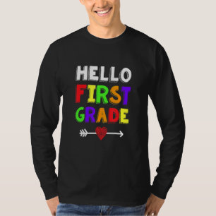 Camiseta Hola equipo de primer grado 1er grado de vuelta al