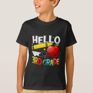 Camiseta Hola equipo de profesores de tercer grado Encuadra