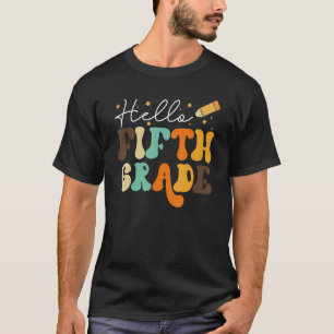Camiseta Hola, equipo de quinto grado, estudiante de quinto