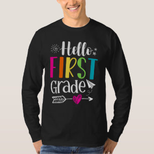 Camiseta Hola equipo de regreso a clases de primer grado Al