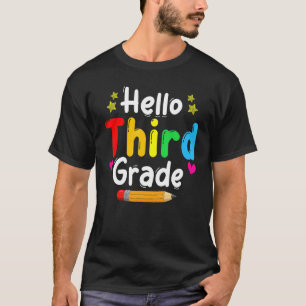 Camiseta Hola Equipo de Regreso a Clases de Tercer Grado Al