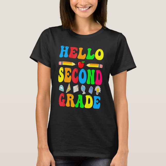 Camiseta Hola Equipo De Segundo Grado 2do Grado De Regreso  (Anverso)