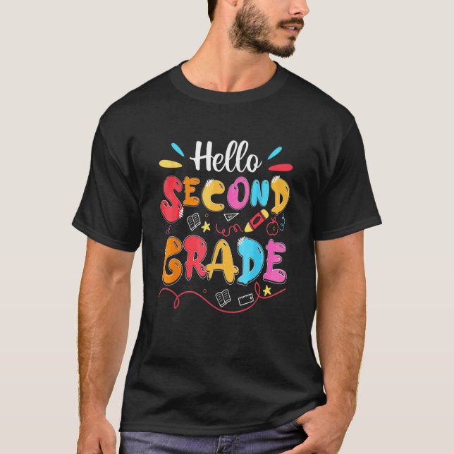 Camiseta Hola Equipo De Segundo Grado 2do Grado De Regreso  (Anverso)