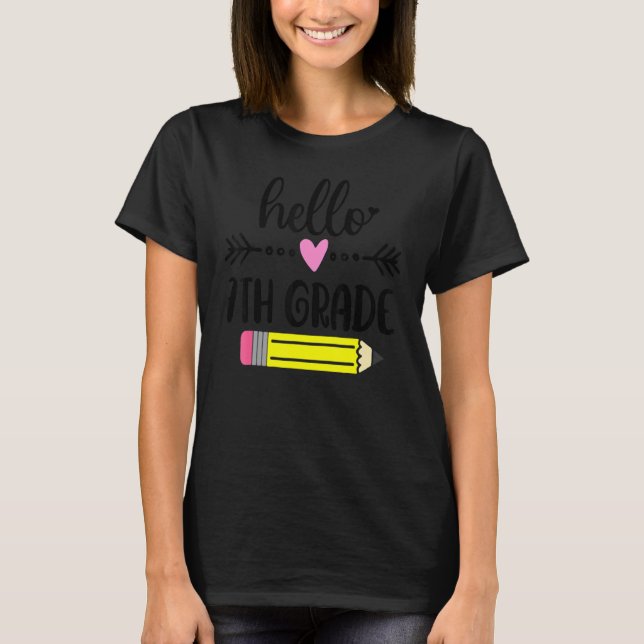 Camiseta Hola Equipo de Séptimo Grado Séptimo Grado Regreso (Anverso)