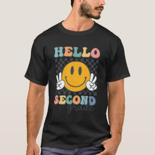 Camiseta Hola Equipo De Sonrisa Retro De Segundo Grado 2º G
