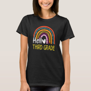Camiseta Hola equipo de tercer grado 3º Graderainbow Welcom