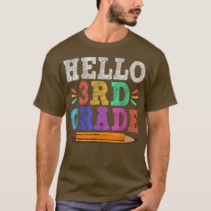 Camiseta Hola equipo de tercer grado de regreso a la escuel