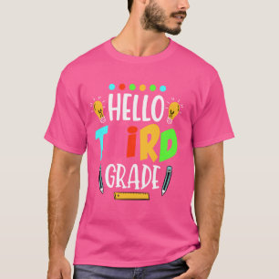 Camiseta Hola Equipo De Tercer Grado De Regreso A La Escuel