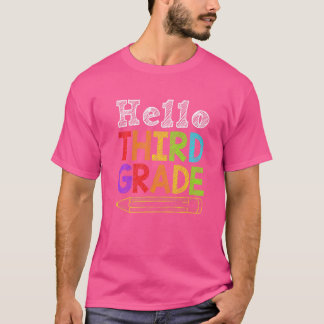 Camiseta Hola Equipo De Tercer Grado De Vuelta A La Escuela