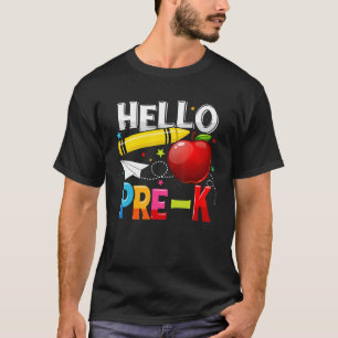 Camiseta Hola equipo predocente de preescolar Chicas de ava