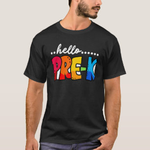 Camiseta Hola equipo predocente de preescolar Chicas de ava