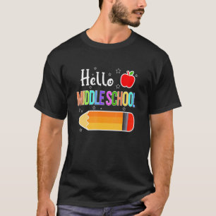 Camiseta Hola Escuadrón De La Escuela Media De Vuelta A Sch