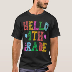 Camiseta Hola Escuadrón de Leopardo de 4º Grado de vuelta a