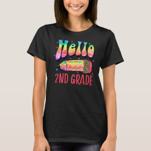 Camiseta Hola Escuela Leopard Tie Dye Pencil Hola 2Gra