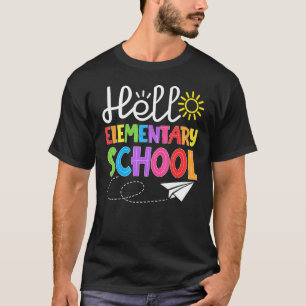 Camiseta Hola escuela primaria Diversión de vuelta a la esc
