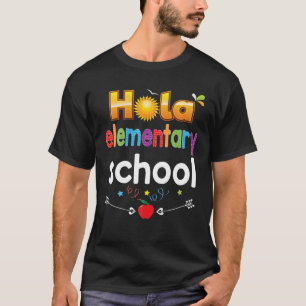 Camiseta Hola Escuela Primaria Hola Profesor De Niños De Vu