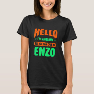 Camiseta Hola, estoy alucinante Llámame Enzo Nombre Persona