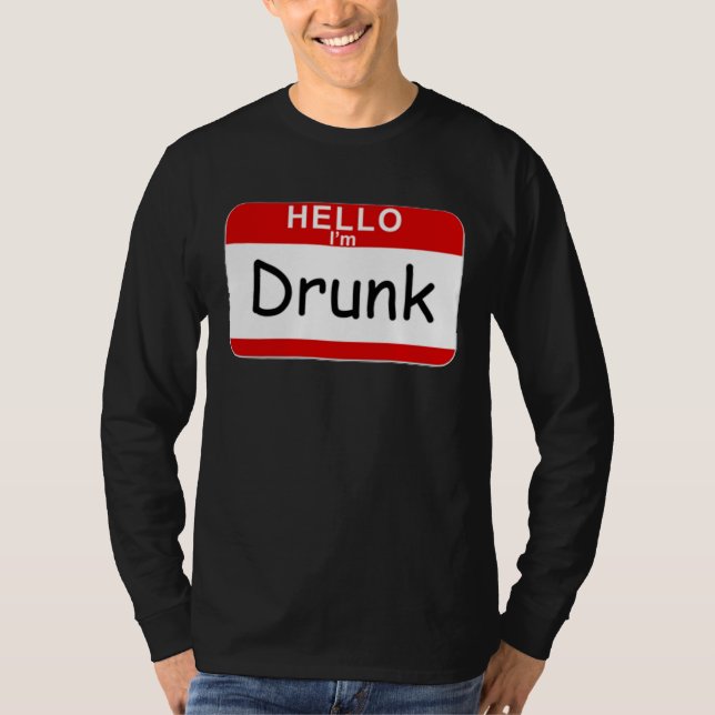 Camiseta Hola, estoy borracho. (Anverso)
